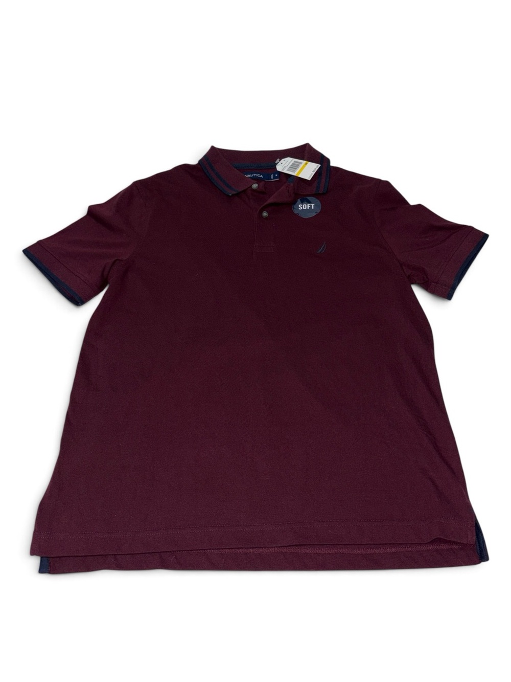 Nautica Men's Maroon Medium Short Sleeve Polo Shirt
